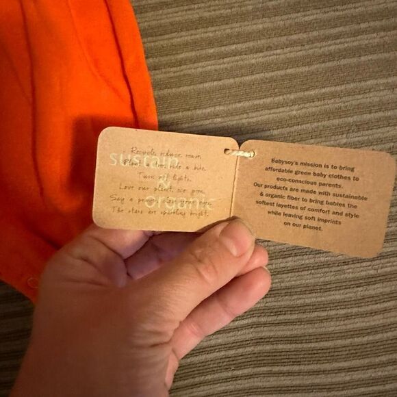 BabySoy one piece 0-3 months pink and orange - Picture 3 of 5